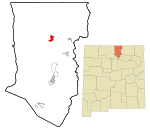 Taos County New Mexico Incorporated and Unincorporated areas Questa Highlighted